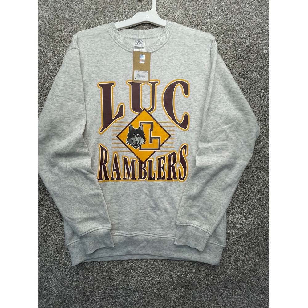 Loyola Ramblers Mens M Gray NEW LUC Graphic Sweatshirt Rivalry Threads